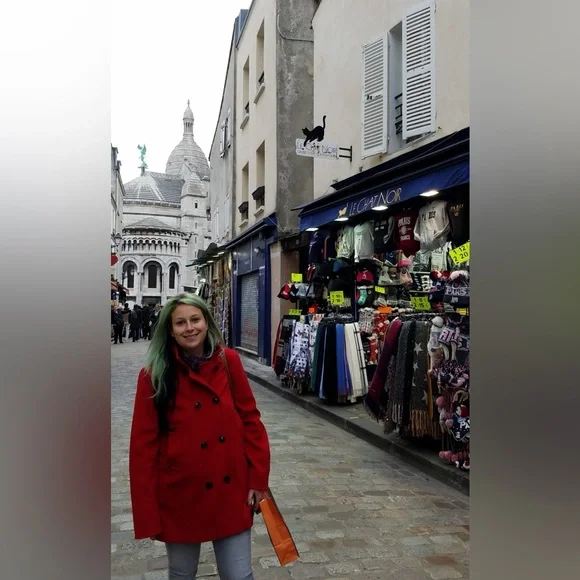 Marella Red Peacoat - Picture 7 of 7